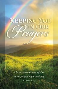 Adult Praying - Keeping you in our prayers - Postcard