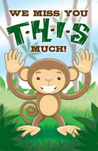 Postcard - We miss you T-H-I-S much!