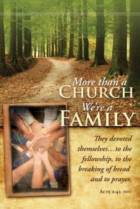 Welcome folder - More than a Church, We're a Family