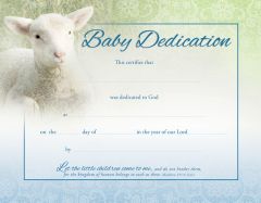 Baby Dedication Certificate - Coated, Full Color