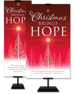 Christmas - Christmas Brings Hope, 1 John 5:11 (NIVÂ®) - Banner
