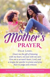 Mother's Day Standard Bulletin - A Mother's Prayer, Prov 31:26
