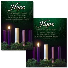 Advent Week 1 - Hope, Isaiah 9:2 (NIV) - Pkg 100 - Bulletins - Multiple Sizes