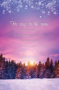 General-Winter; Job 37:6-7 (NIV)-Pkg 100-Standard Bulletin