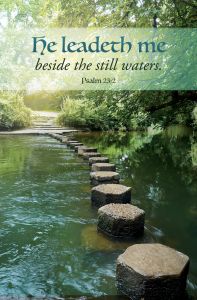 Funeral-Psalm 23:2 (KJV)-Pkg 100-Standard Bulletin