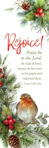Christmas—Rejoice; Luke 1:68 (NIV)—Pkg 25—Bookmark
