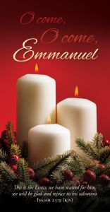 Christmas – O Come, O Come, Emmanuel – Isa 25:9 (KJV) – Pkg 100 – Offering Envelope
