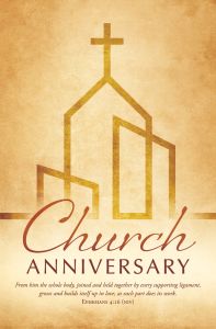 Church Anniversary—Ephesians 4:16 (NIV)—Pkg 100—Standard Bulletin