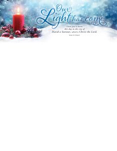 Christmas—Our Light Has Come; Luke 2:11 (KJV)—Pkg 100—Letterhead
