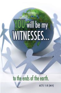 Missions—Acts 1:8 (NIV)—Pkg 100—Standard Bulletin