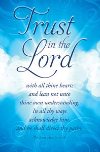 General Worship Standard Bulletin - Trust in the Lord