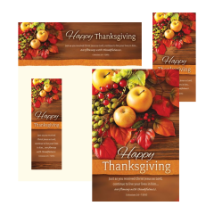 Thanksgiving—Happy Thanksgiving; Col 2:6–7 (NIV) - Matching Set