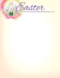 Easter Letterhead - Easter, Rom 6:23 - Warner Press