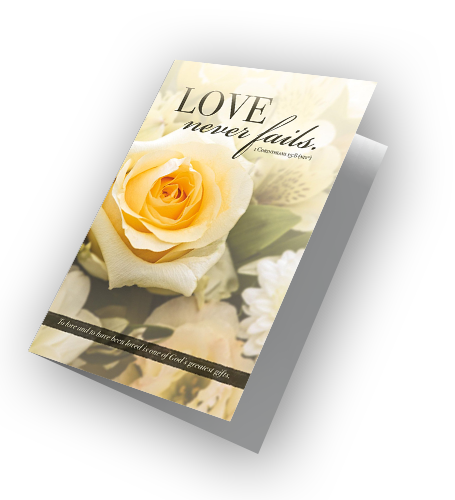 Your Love Never Fails Christian Bulletin